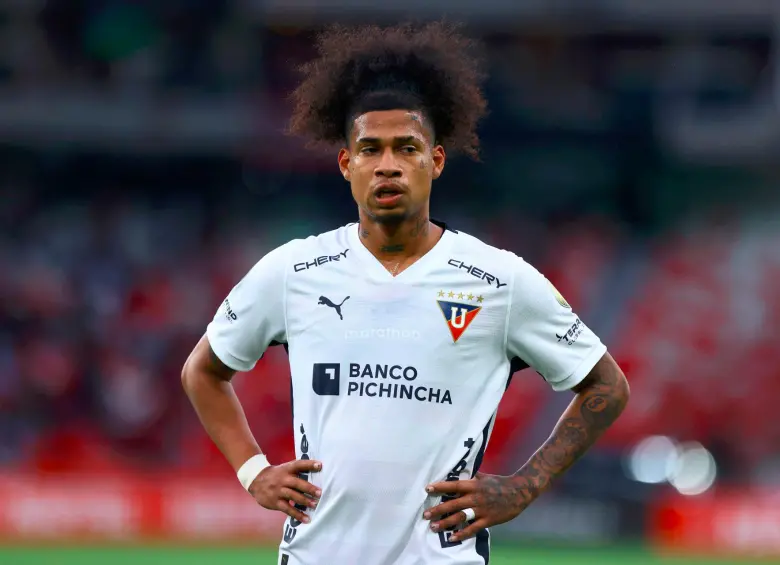 Marco Angulo, jugador ecuatoriano que falleció este martes a los 22 años de edad. FOTO AFP