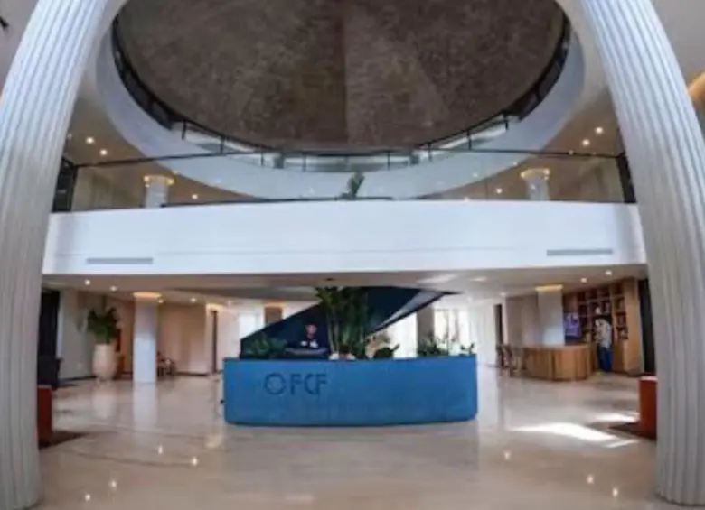 Así se ve la entrada principal al hotel construido en Barranquilla. Foto: FCF