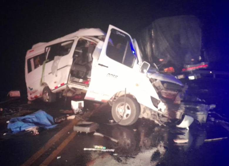 Los accidentes dejaron como saldo cuatro personas fallecidas y siete más heridas. FOTO: Policía Nacional 