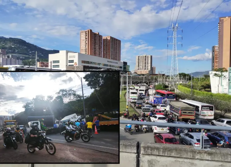 Así se encontraba esta tarde la zona de Niquía en el municipio de Bello. FOTO: Cortesía