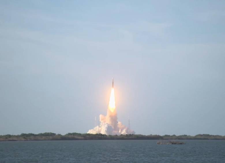 Así se vio el despegue de Artemis II. FOTO: Nasa