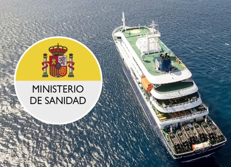 El crucero MV Hondius permanece a la espera mientras España evalúa si autoriza su ingreso tras el brote sanitario a bordo. Foto: Ministerio de Sanidad Español / AFP