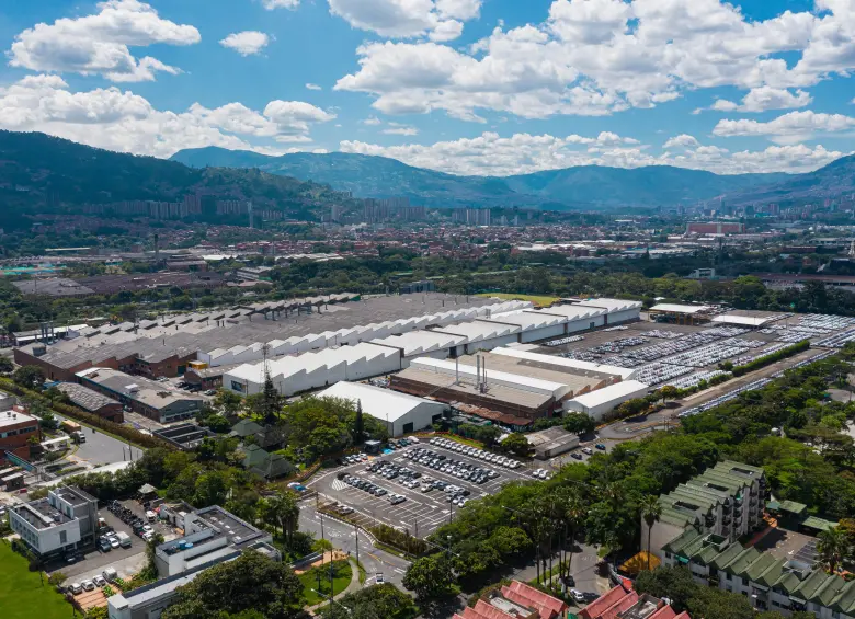 Vista aérea de la planta de Sofasa en Envigado.