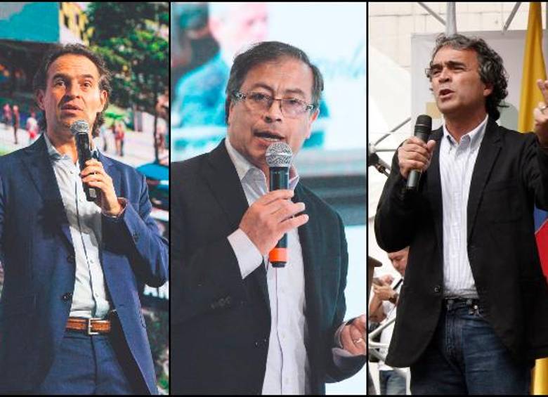 Federico Gutiérrez, Gustavo Petro y Sergio Fajardo FOTOS COLPRENSA Y CORTESÍA