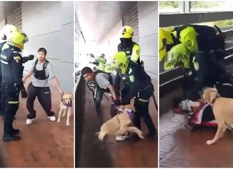 La institución aclaró que el procedimiento en inmediaciones del centro comercial Parque La Colina se debió a reportes constantes por exceso de ruido y ocupación del espacio público. FOTO: Captura de video de redes sociales @ULTIMAHORAENX