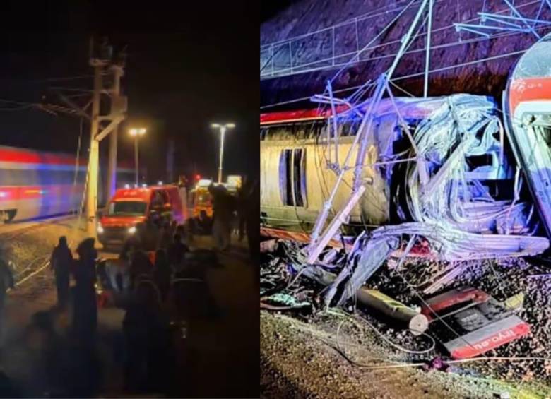 Accidente de dos trenes en España. Foto: tomada de redes sociales. 