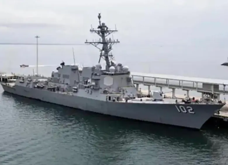 Estados Unidos desplegó ocho buques en el mar Caribe con el argumento de combatir el narcotráfico desde inicios de septiembre. FOTO: AFP