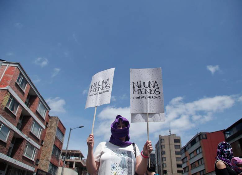 Marcha en rechazo de la violencia contra la mujer en noviembre de 2018. FOTO COLPRENSA