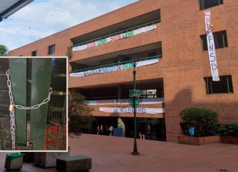 El bloqueo en la Sede de Investigación Universitaria (SIU) con un campamento estudiantil causó polémica por las dificultades que ha causado a la misionalidad del lugar. Foto: Cortesía