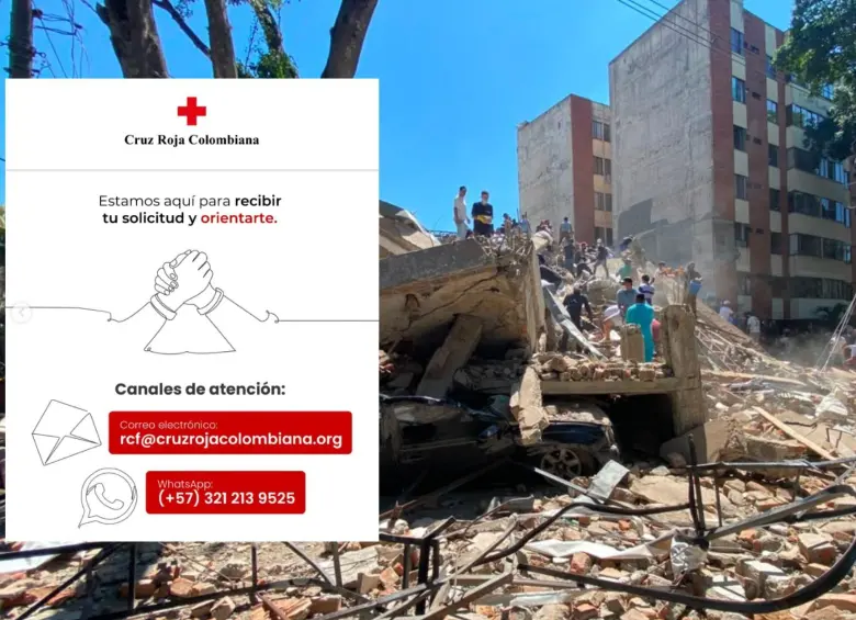 La Cruz Roja habilitó un canal oficial para que cuente su caso sobre familiares desaparecidos tras terremoto en Colombia. FOTOS: Andrés Carmona y Cruz Roja