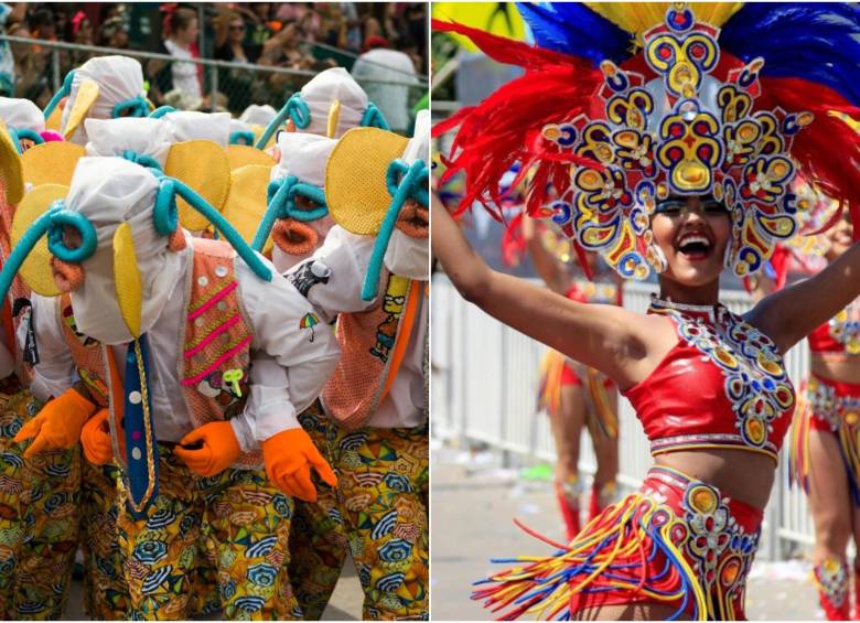 Imágenes del desfile en el Carnaval de Barranquilla. FOTO: ÁGUILA Y ARCHIVO EL COLOMBIANO