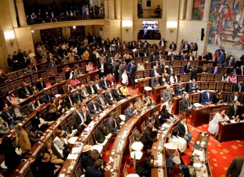 Sesión plenaria en el Congreso de la República. FOTO: Colprensa