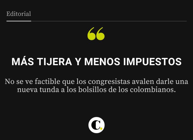 Más tijera y menos impuestos