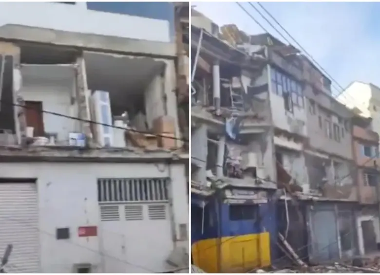 Algunas otras edificaciones afectadas por el terremoto en Chocó. FOTO: Captura de video de redes sociales