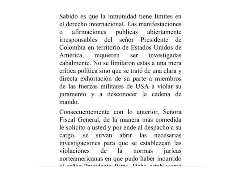 Denuncia de Leyva. 
