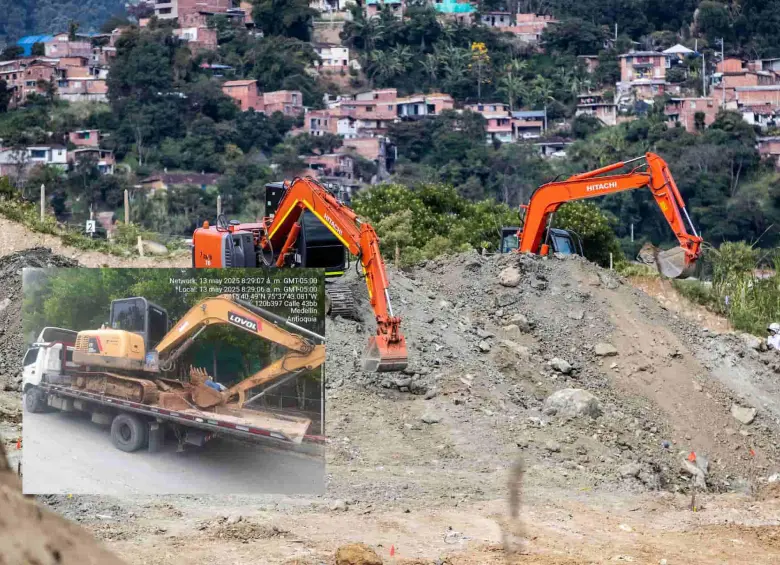 Alcaldía de Medellín envía maquinaria amarilla a La Escombrera. FOTOS: EL COLOMBIANO y cortesía