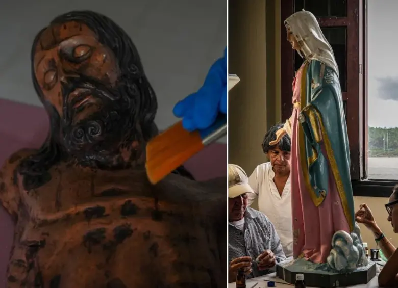 El Cristo Mutilado y el Inmaculado Corazón de María de Bojayá recibieron el visto bueno para ser declarados Bienes de Interés Cultural. FOTO: Ministerio de Cultura 