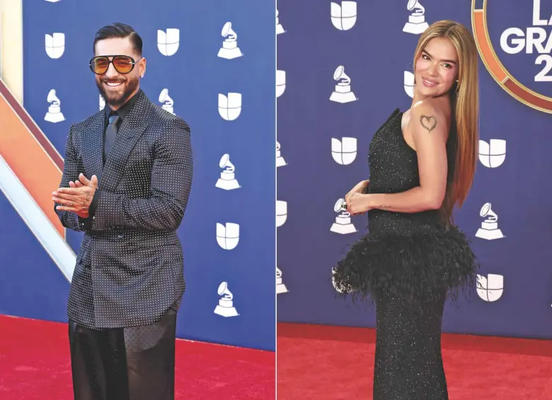 Maluma fue el presentador de la gala y Karol G ganó dos premios, uno de ellos el más importante de la noche, Canción del año. FOTOS Getty