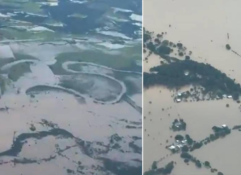 Decenas de hectáreas han sido afectadas por las inundaciones y el desbordamiento de ríos. Foto: Redes sociales