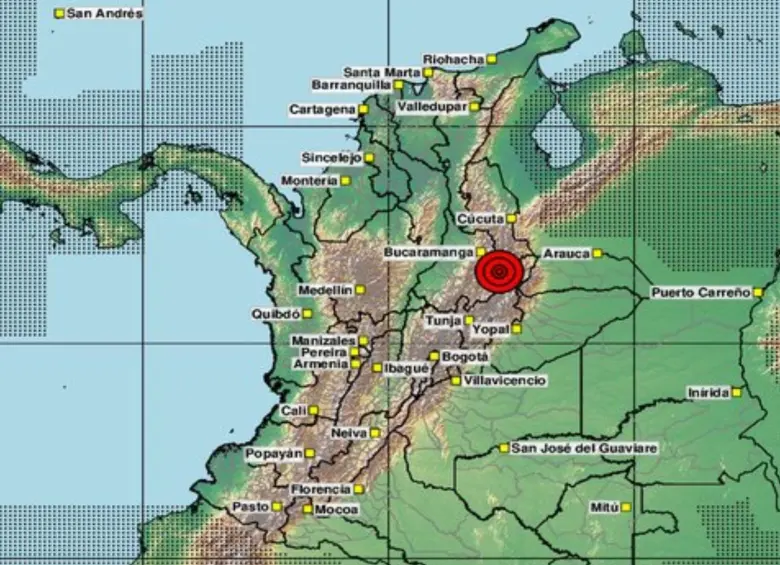 La mayor cantidad de los sismos en Colombia se da en Los Santos, Santander. FOTO: @sgcol