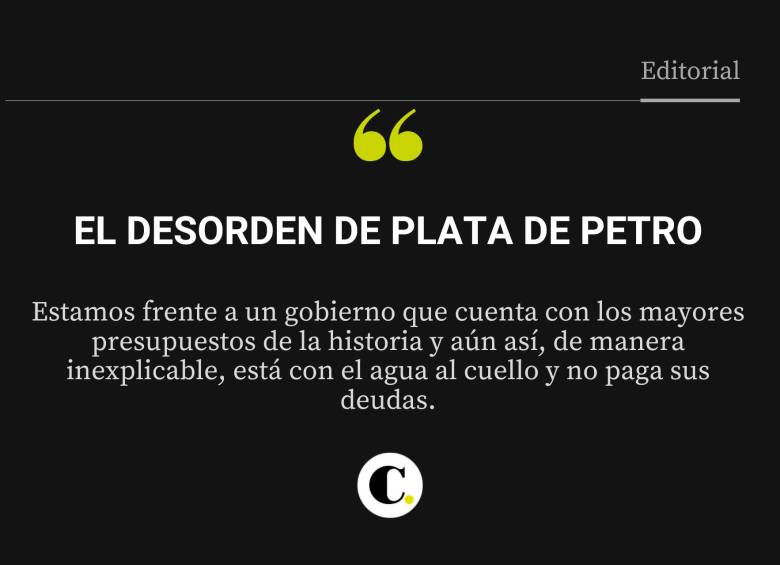 El desorden de plata de Petro