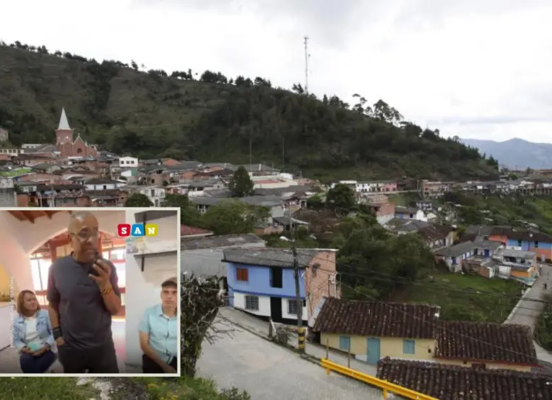 Adelante, el presunto contratista implicado. Atrás, panorámica de Montebello. Foto: Fundación Julio C. Hernández e imagen tomada de redes.