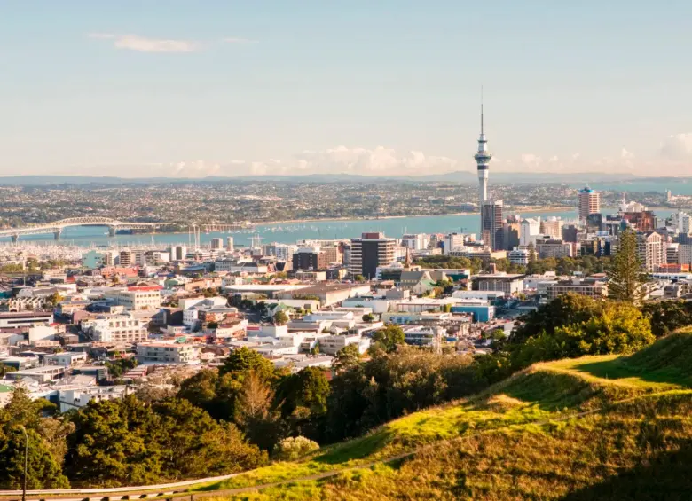Panorámica de Auckland, ciudad de Nueva Zelanda. FOTO: Getty