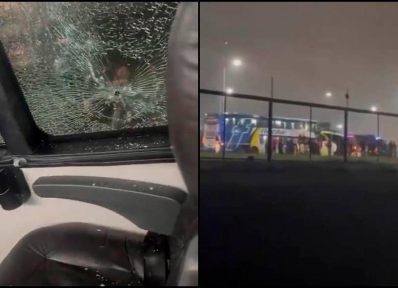 Algunas imágenes por dentro y afuera del bus afectado. FOTO: Captura de vídeo