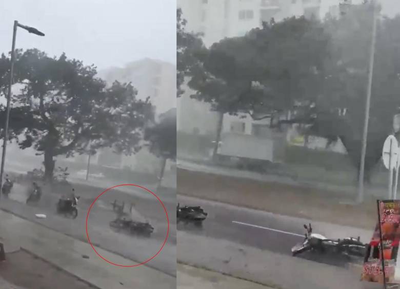 La mayor concentración de afectaciones por el vendaval se registró en el sector de Ciudad Guabinas, en Yumbo. Foto: captura de video redes sociales
