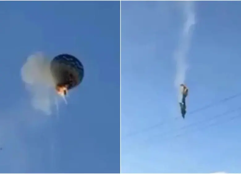 El gobernador del estado de Santa Catarina, Jorginho Mello, confirmó por sus redes sociales que 13 personas, hasta ahora, sobrevivieron a la caída del globo en llamas. FOTO: CAPTURA VIDEO REDES SOCIALES