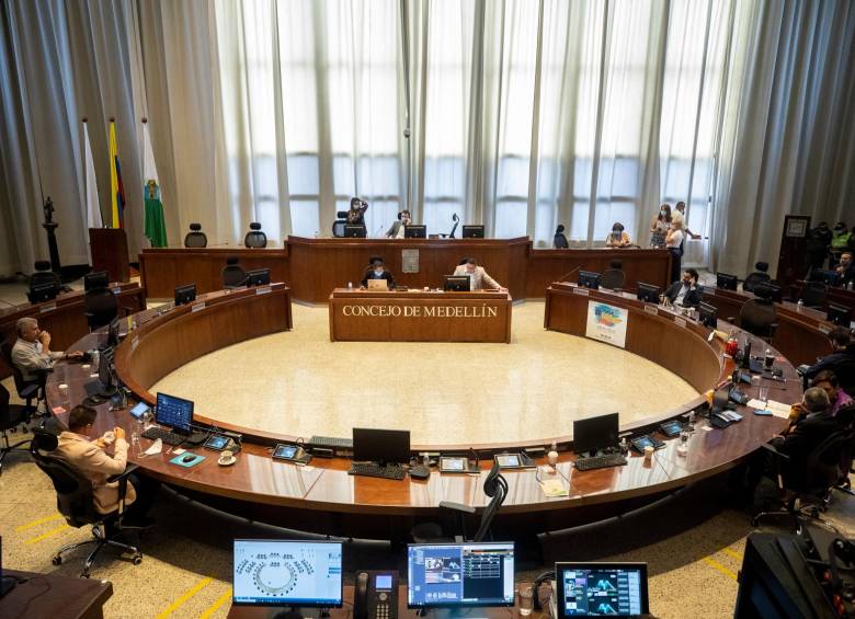 Vacío ha lucido el recinto del Concejo en la primera semana de sesiones ordinarias este año. FOTO Camilo Suárez