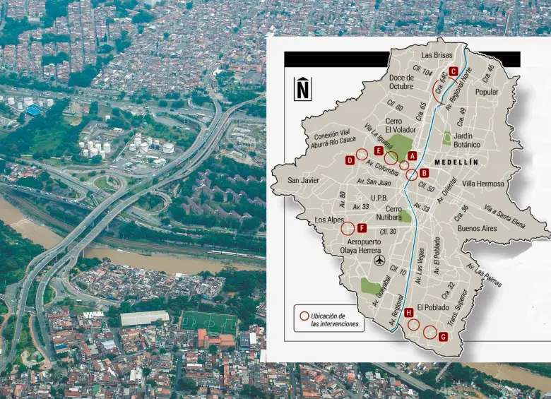 Medellín prioriza un paquete de intervenciones estratégicas para actualizar diseños viales obsoletos y estructurar los corredores clave que conectarán los flujos de las autopistas de cuarta generación con la malla urbana del distrito. FOTO: JULIO HERRERA