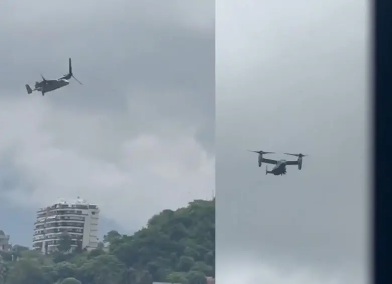 Dos aviones estadounidenses estuvieron haciendo varias maniobras en Caracas. Foto: captura video redes sociales