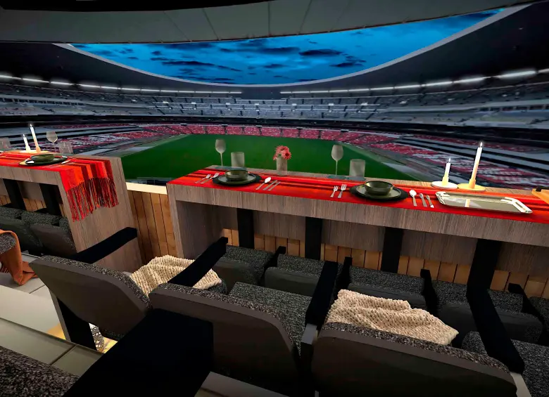 Este es un modelo de como lucirán las suites ubicadas en el Estadio Ciudad de México. FOTO: Airbnb