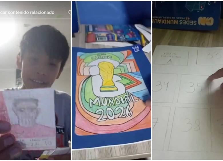 Su historia, capturada en un video de TikTok que ya es tendencia global, muestra cómo el ingenio puede superar cualquier barrera comercial cuando la pasión por el fútbol es la que dicta los trazos. FOTO: Captura de video de redes sociales @creativo_huggy01