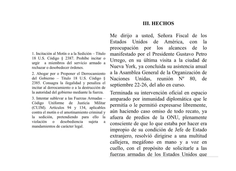 Denuncia de Leyva.