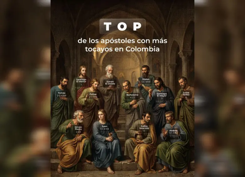 La lista de los apóstoles con más tocayos en Colombia. Foto: Registraduría