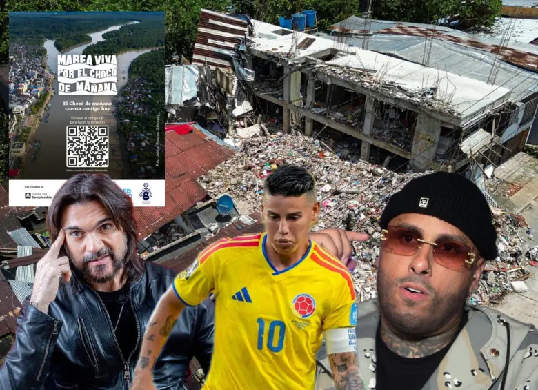 La campaña “Marea Viva, por el Chocó de mañana” cuenta con la participación de Juanes, James Rodríguez y Nicky Jam. Fotos: Manuel Saldarriaga, Esneyder Gutiérrez, Juan Antonio Sánchez, Getty Images y Cortesía