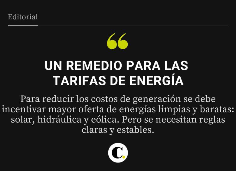 Un remedio para las tarifas de energía
