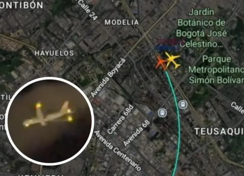 En la noche del domingo 19 de abril, las tripulaciones de dos aviones que intentaban aterrizar en el aeropuerto El Dorado en Bogotá dieron un suspiro de alivio tras minutos de tensión. FOTO: Tomada de redes sociales