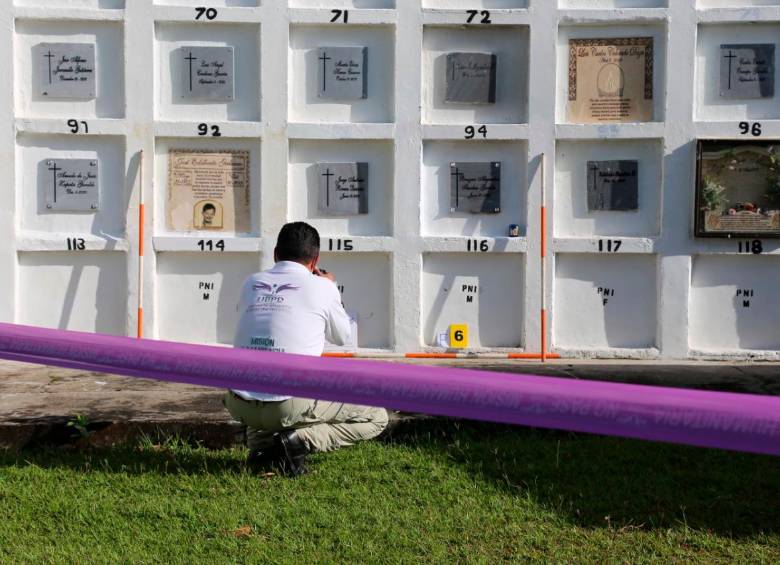 Dos de los cuerpos eran buscados por información suministrada por un excombatiente y la Corporación Jurídica Libertad. Foto: Ubpd