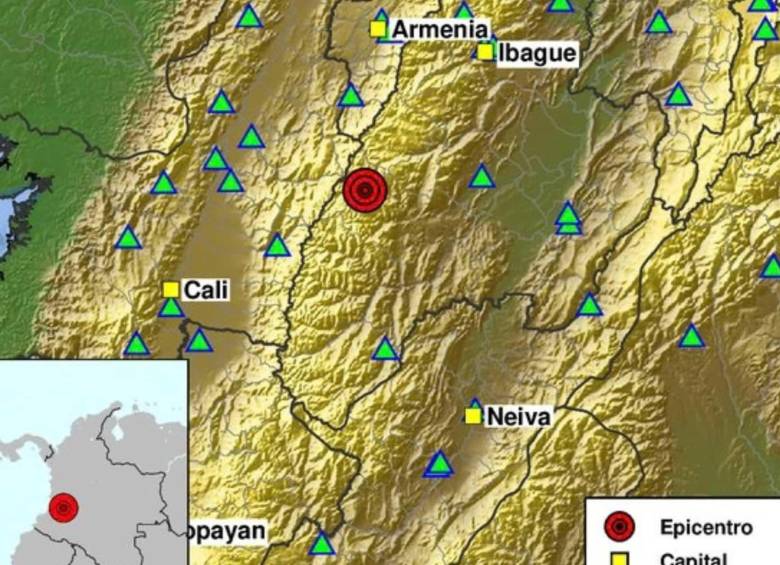 Temblor de 4,5 en Chaparral; así fue el sismo de hoy en Tolima. Foto: SGC