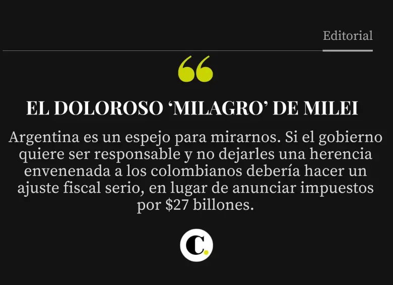 El doloroso ‘milagro’ de Milei