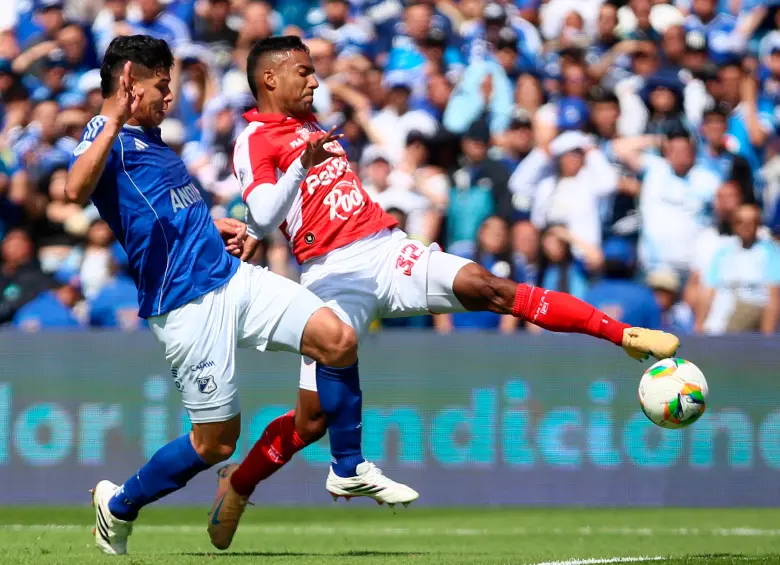 Millonarios y Santa Fe igualaron 1-1 en el clásico capitalino. FOTO COLPRENSA