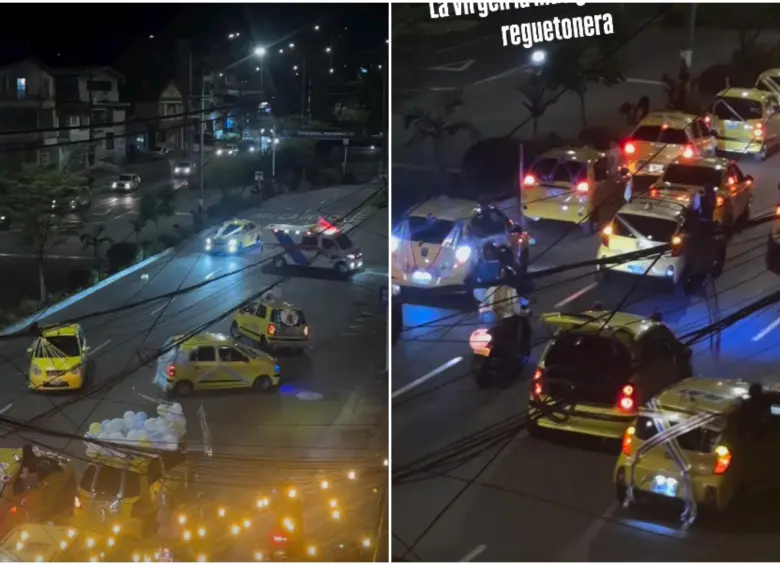 Los vehículos haciendo las maniobras peligrosas. FOTO: Captura de video de redes sociales @teogo____