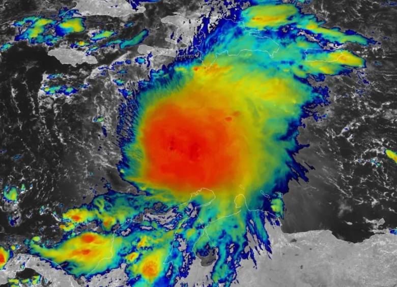 La tormenta Melissa en su camino por el Caribe sigue hacia la zona de Jamaica y otros países de Centroamérica. FOTO: NOAA