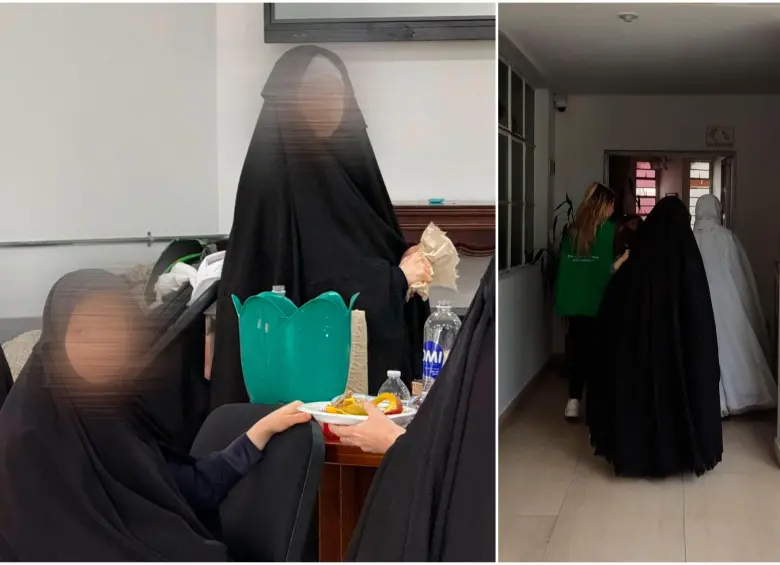 Así lucen las mujeres que hacen parte de la secta Lev Tahor, son similares a las burkas que usan las mujeres afganas bajo el régimen talibán, por eso se les conoce también como los talibanes judíos. FOTO: Cortesía @MigracionCol 