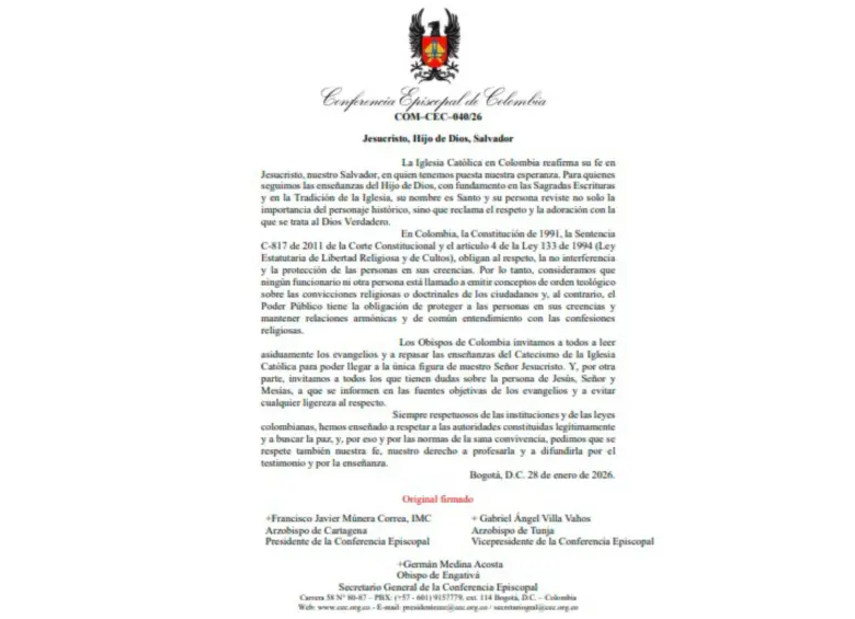 Iglesia católica responde a Petro por especulaciones sobre la vida íntima de Jesús