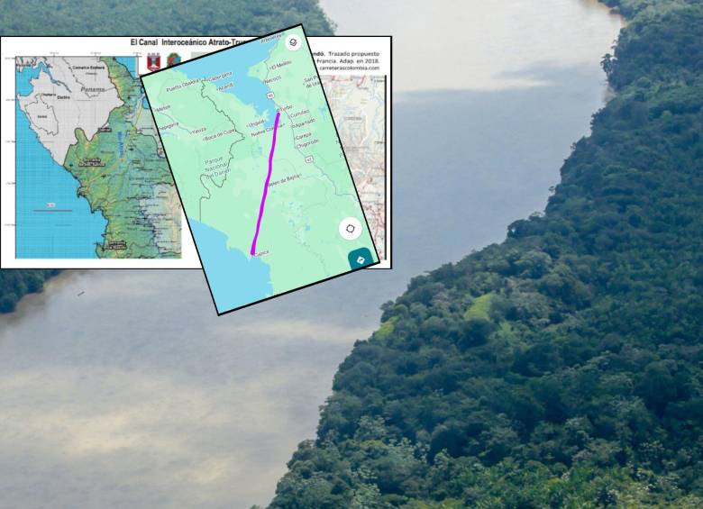 Desde 1964 hay proyectos para un canal interoceánico en Chocó. El anterior gobierno tenía la idea de un tren cuyos estudios generaron críticas. Fotos: Juan Antonio Sánchez, Comisión de la Verdad y @petrogustavo
