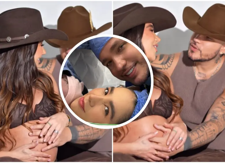 Los famosos cantantes de música popular compartieron en redes sociales sus primeras fotos tras el nacimiento de su hija Emilia. FOTO: Tomada de redes sociales @paolajarapj y @jessiuribe3